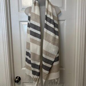 Banana Republic Neutral Striped Scarf
